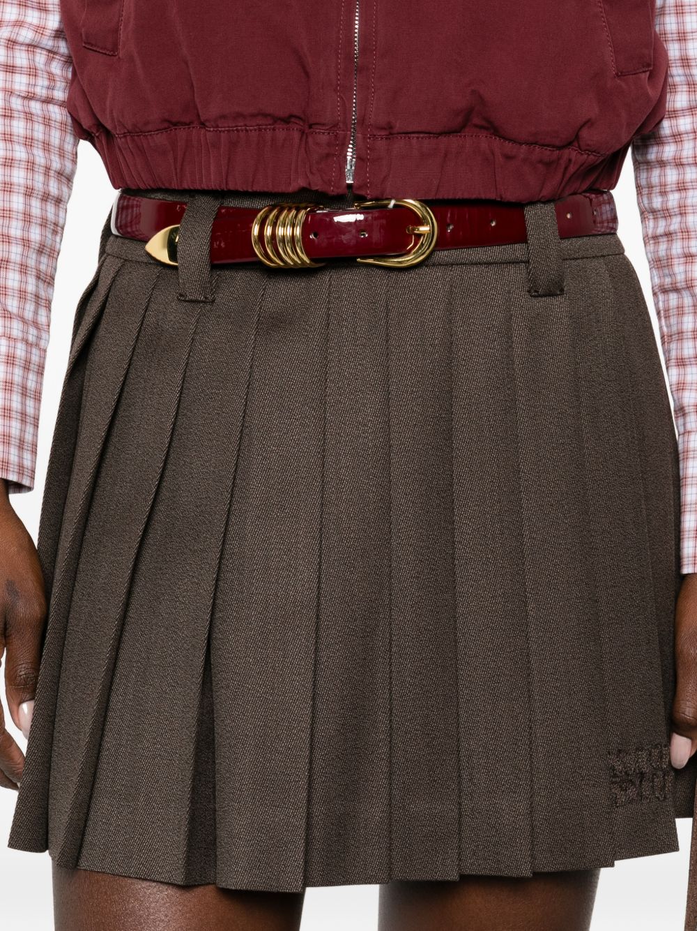 Miu Miu Women Wool Mini Skirt MIU MIU