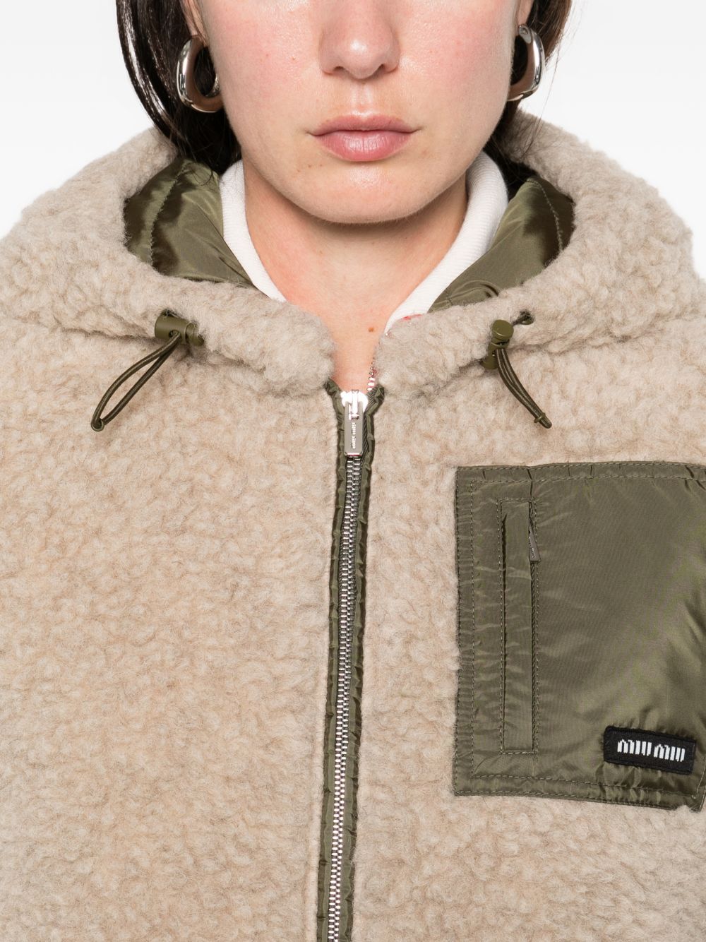 Miu Miu Women Teddy Blouson Jacket
