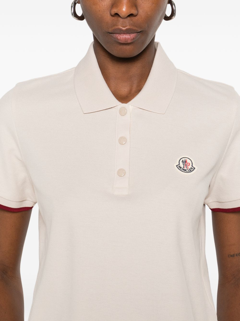 Moncler Women Logo Cotton Polo Shirt MONCLER