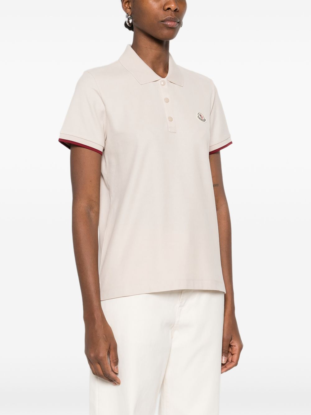 Moncler Women Logo Cotton Polo Shirt MONCLER