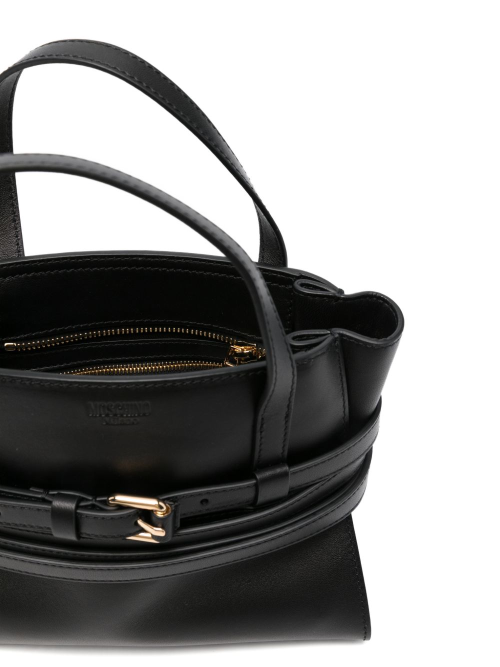 Moschino Women Tie Me Small Leather Handbag