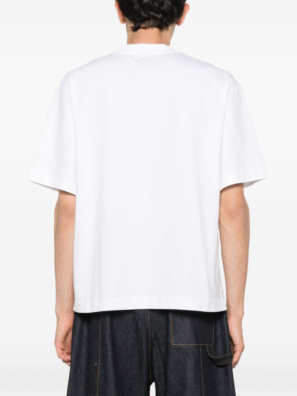 Off-White Men Big Bookish Cotton T-Shirt OFF-WHITE