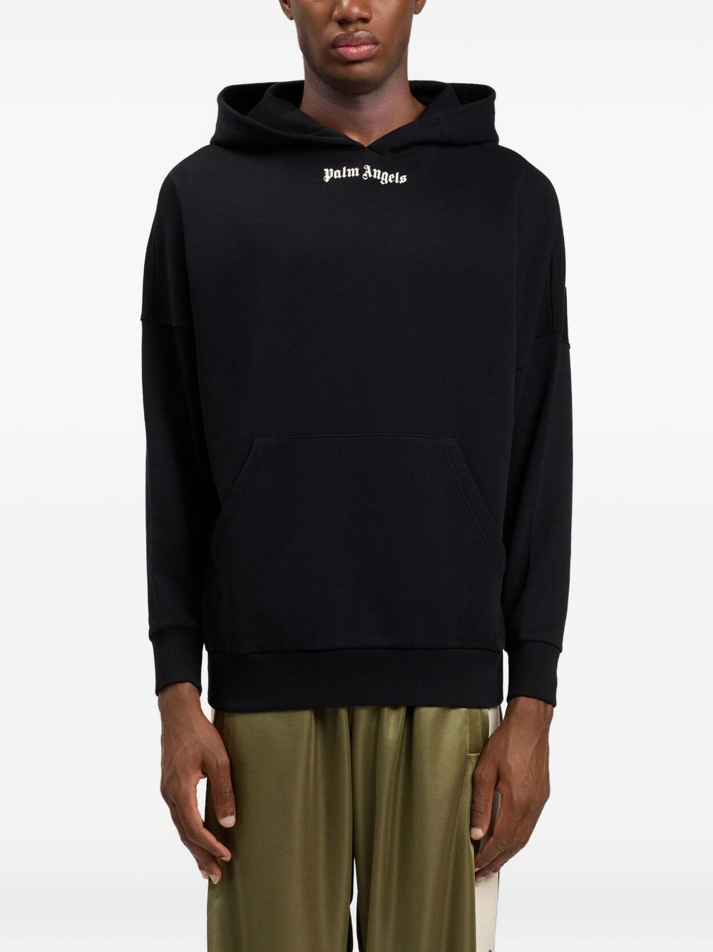 Palm Angels Men Logo Cotton Hoodie PALM ANGELS