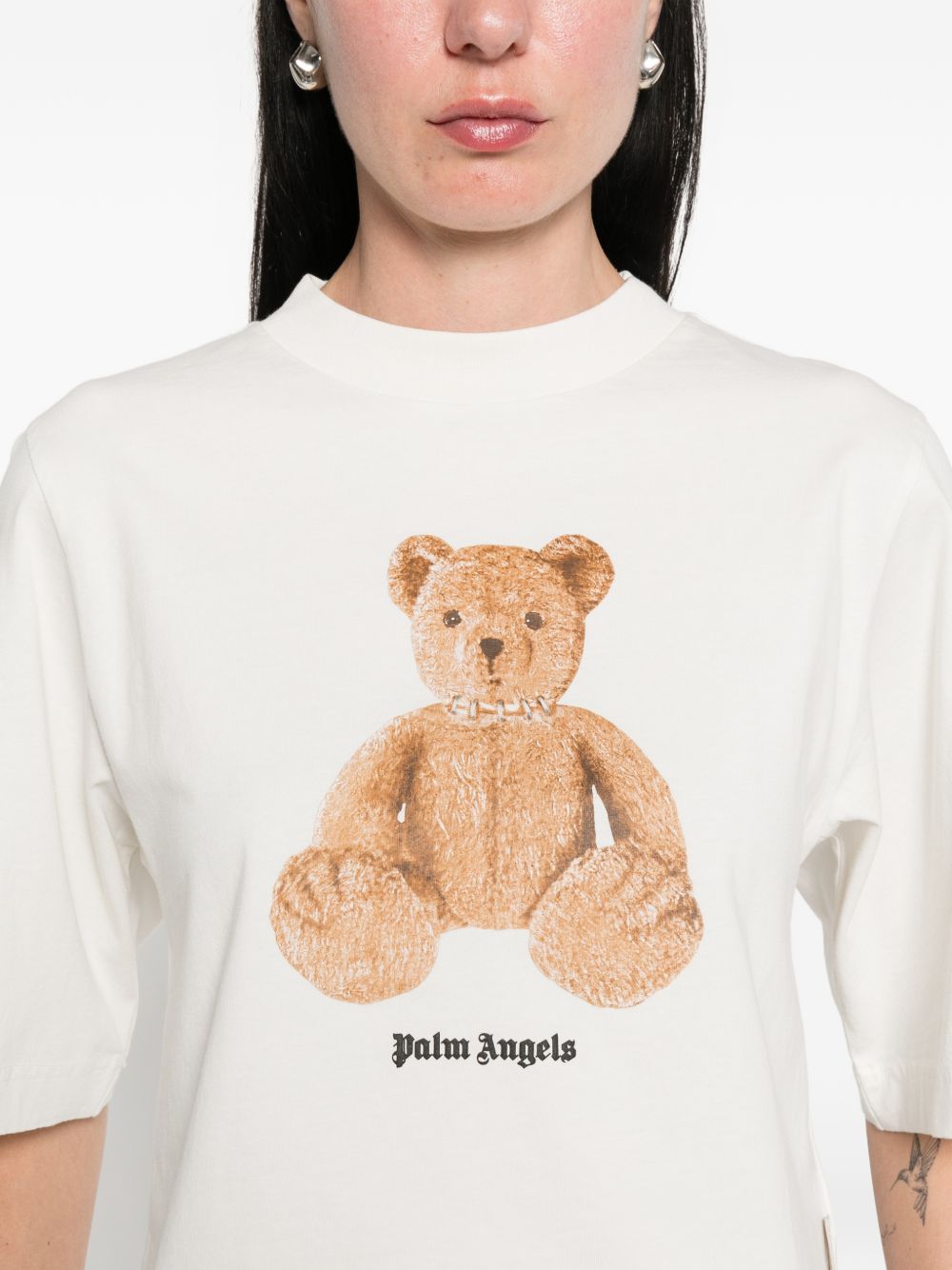 Palm Angels Women Bear Cotton T-Shirt PALM ANGELS