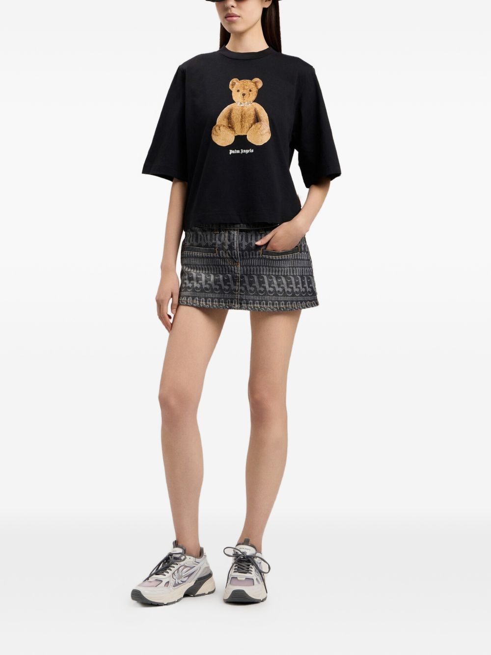 Palm Angels Women Bear Cotton T-Shirt PALM ANGELS