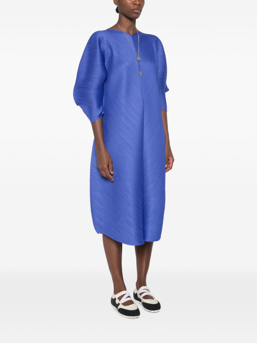 Pleats Please Issey Miyake Women Pleated Long Dress PLEATS PLEASE ISSEY MIYAKE