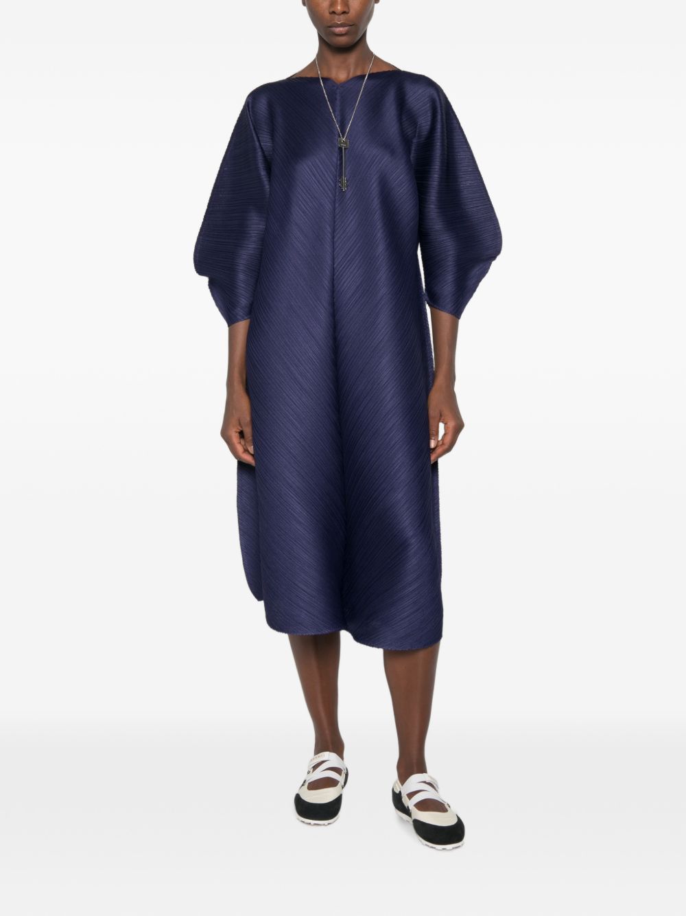 Pleats Please Issey Miyake Women Pleated Long Dress PLEATS PLEASE ISSEY MIYAKE