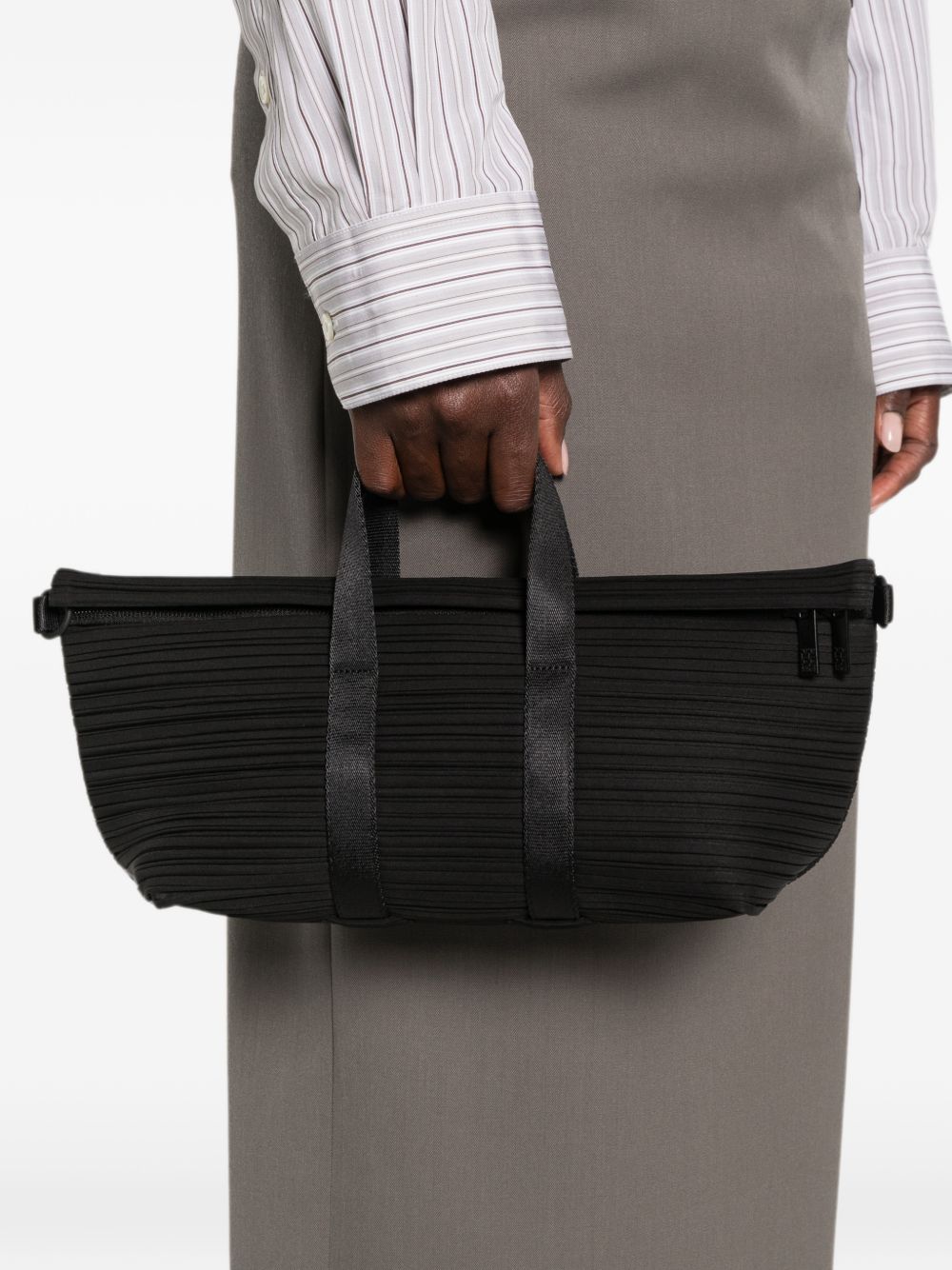 Pleats Please Issey Miyake Women Pleated Boston Bag