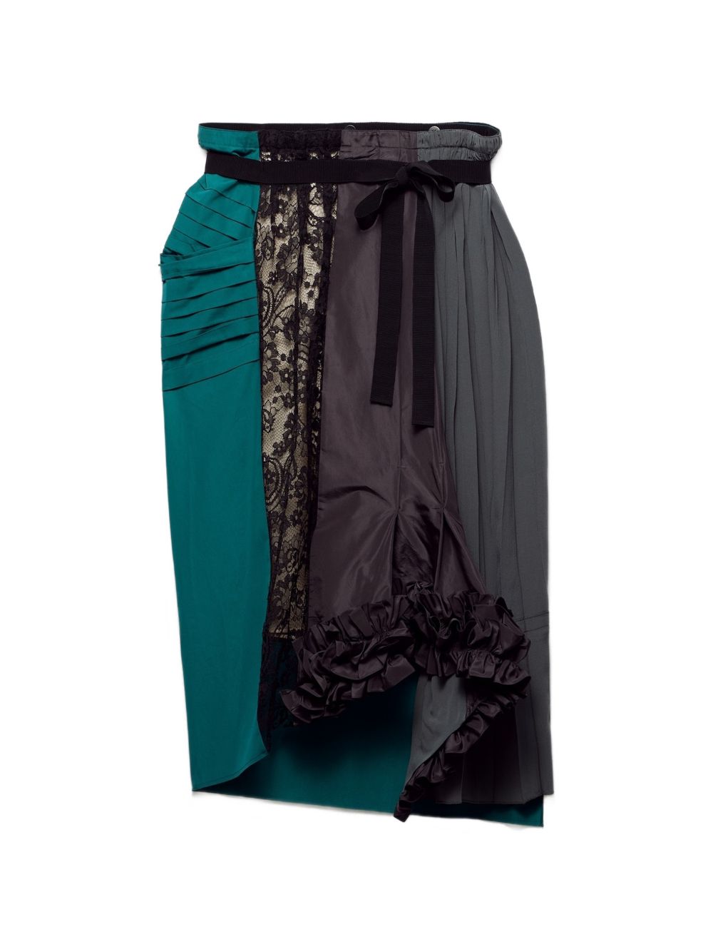 Prada Women Patchwork Midi Skirt PRADA