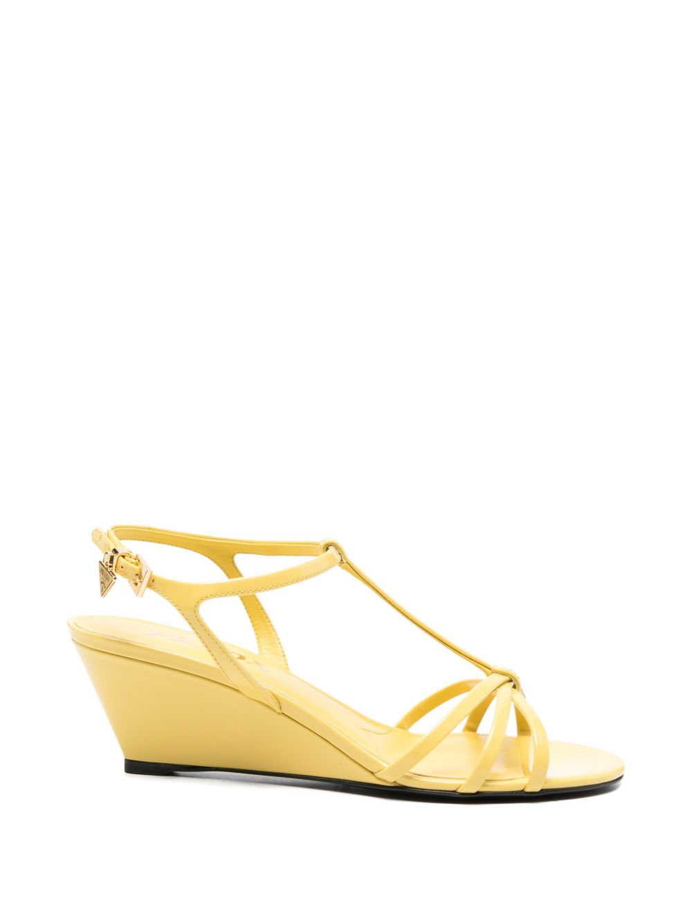 Prada Women Leather Heel Sandals