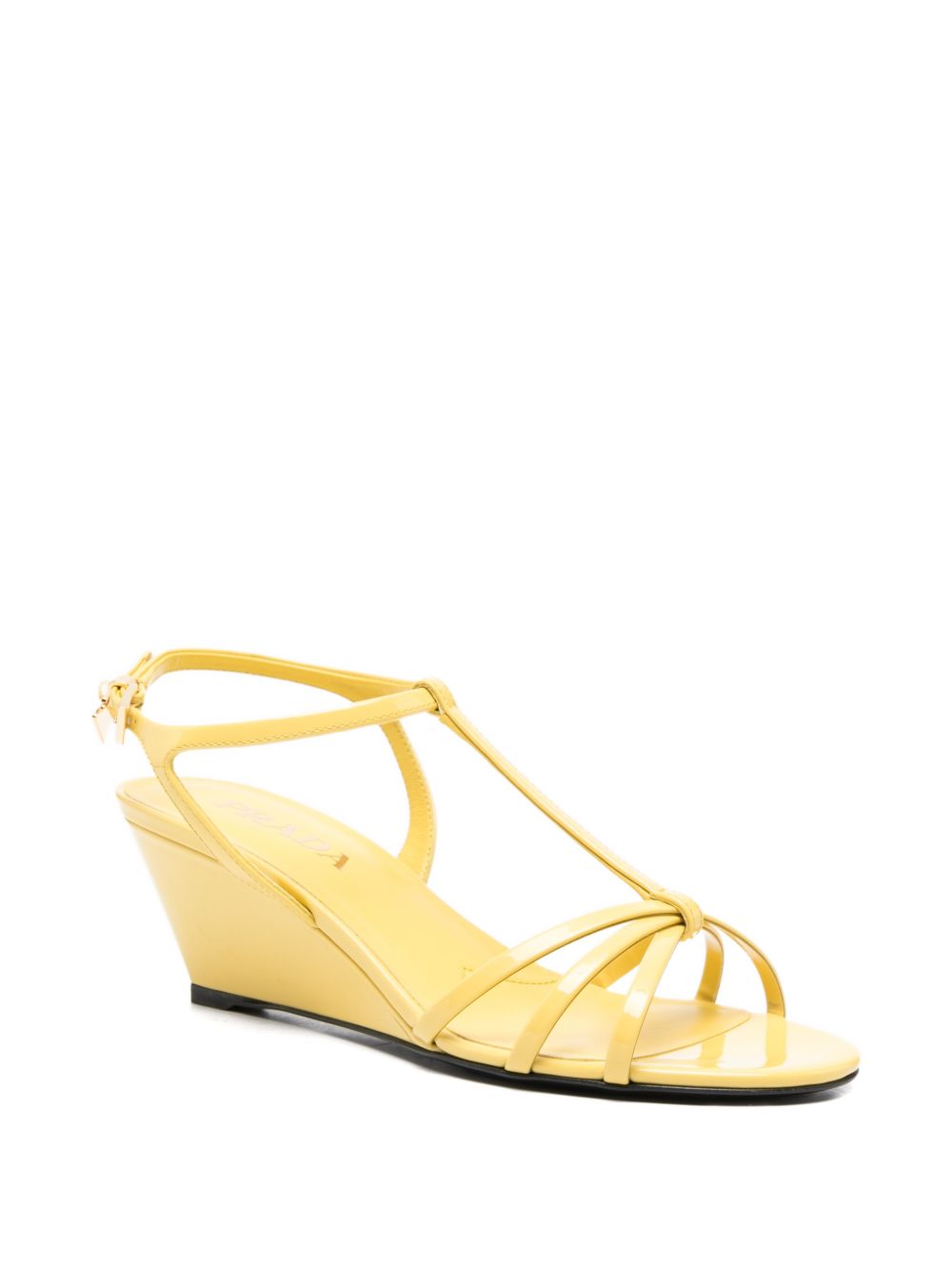 Prada Women Leather Heel Sandals