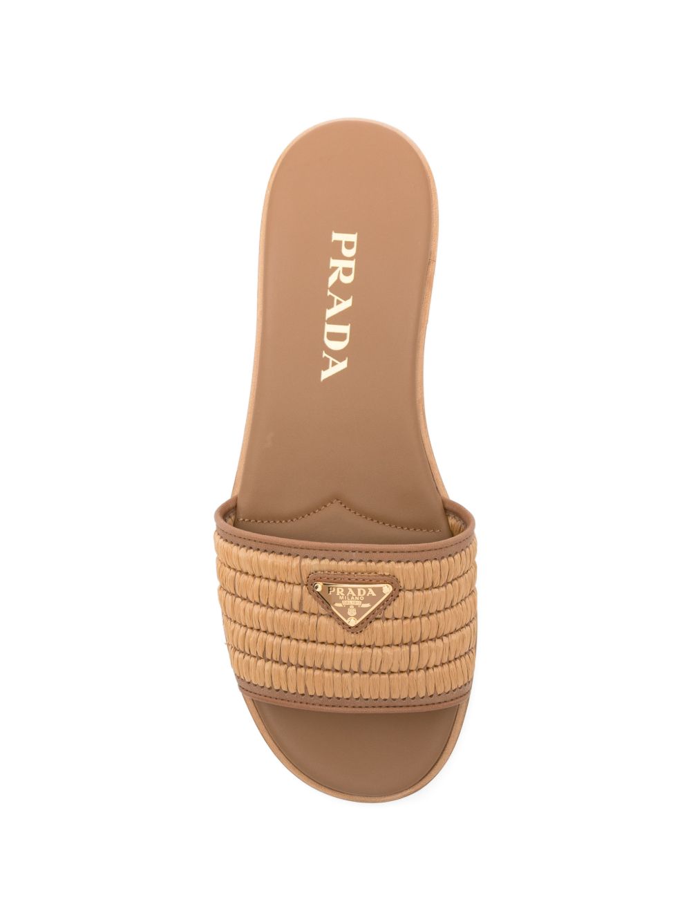 Prada Women Straw Flat Sandals
