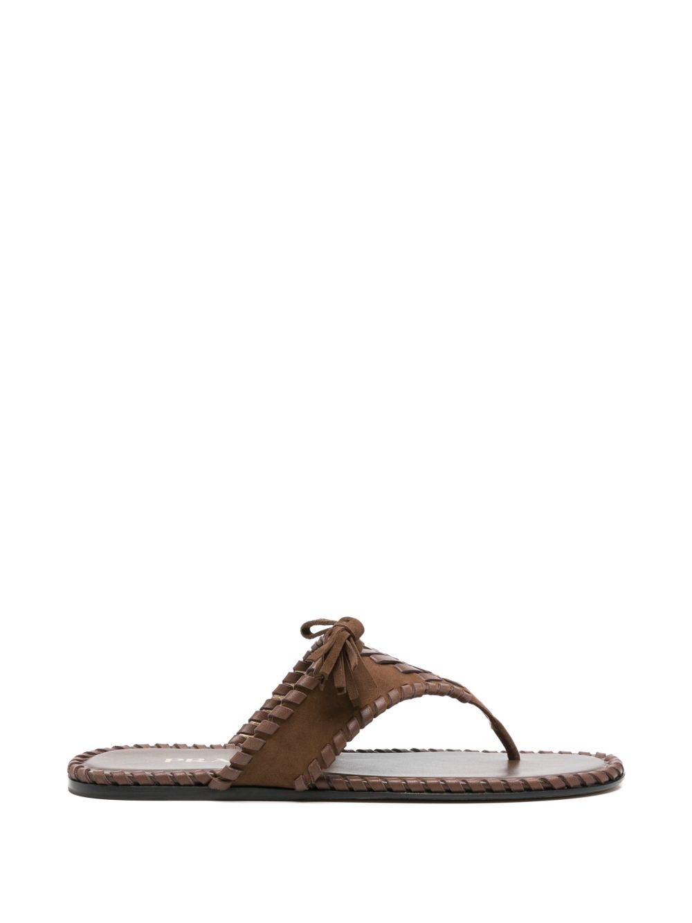 Prada Women Suede Leather Thong Sandals PRADA