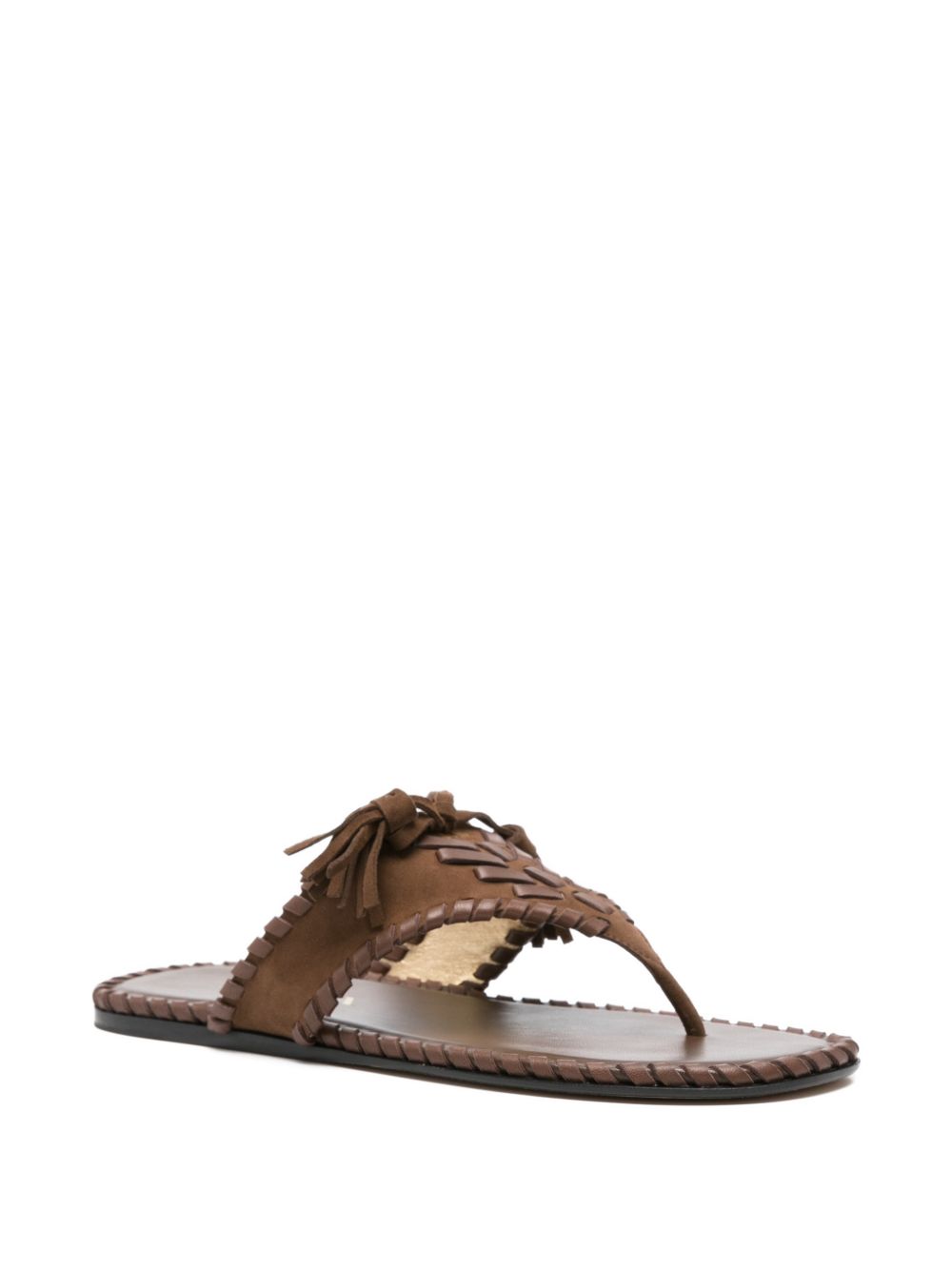 Prada Women Suede Leather Thong Sandals PRADA