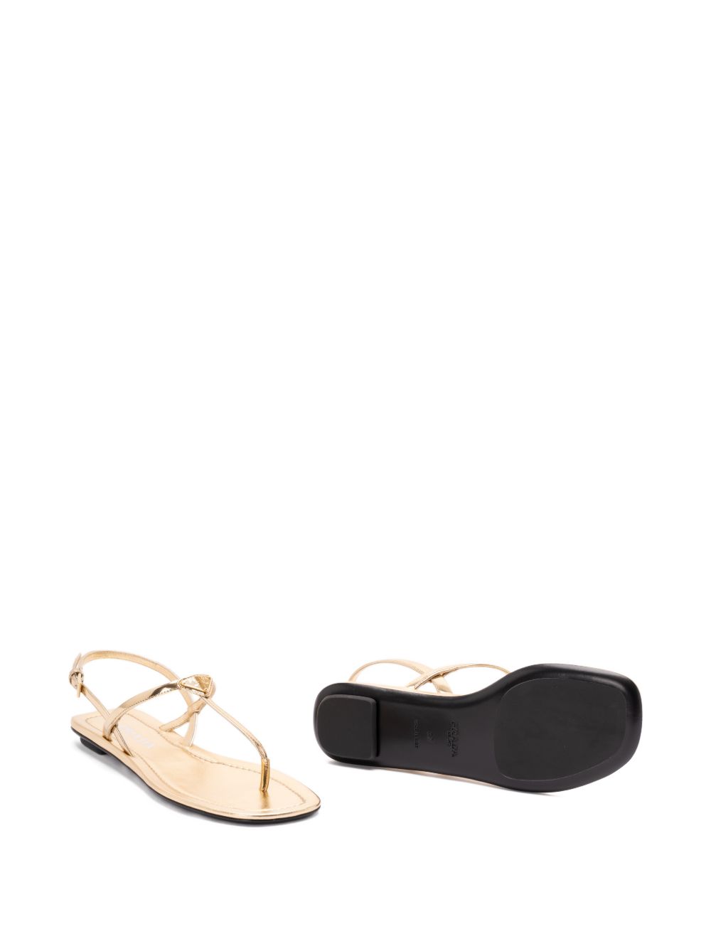 Prada Women Leather Thong Sandals PRADA