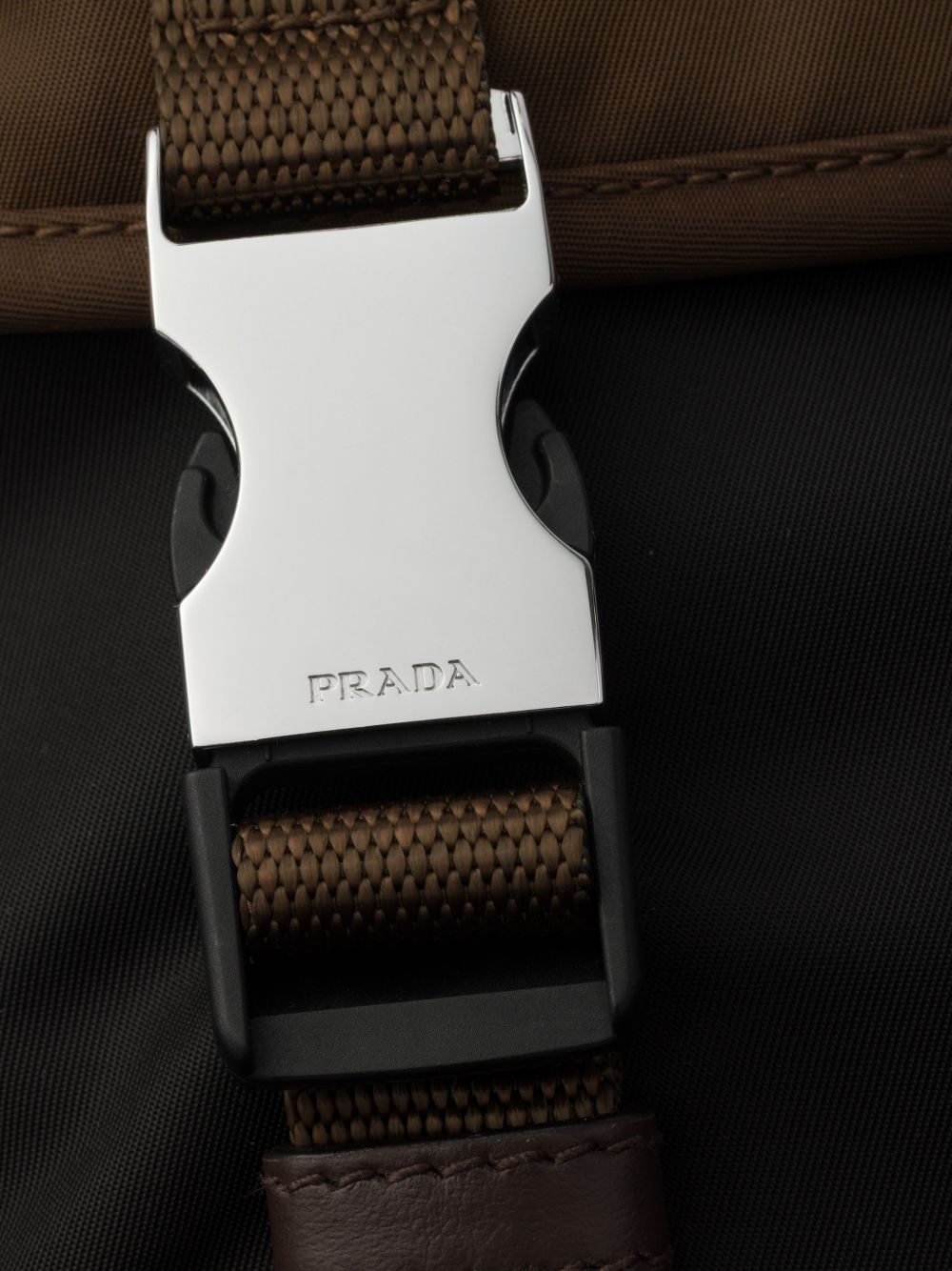 Prada Men Re-Nylon And Leather Crossbody Bag