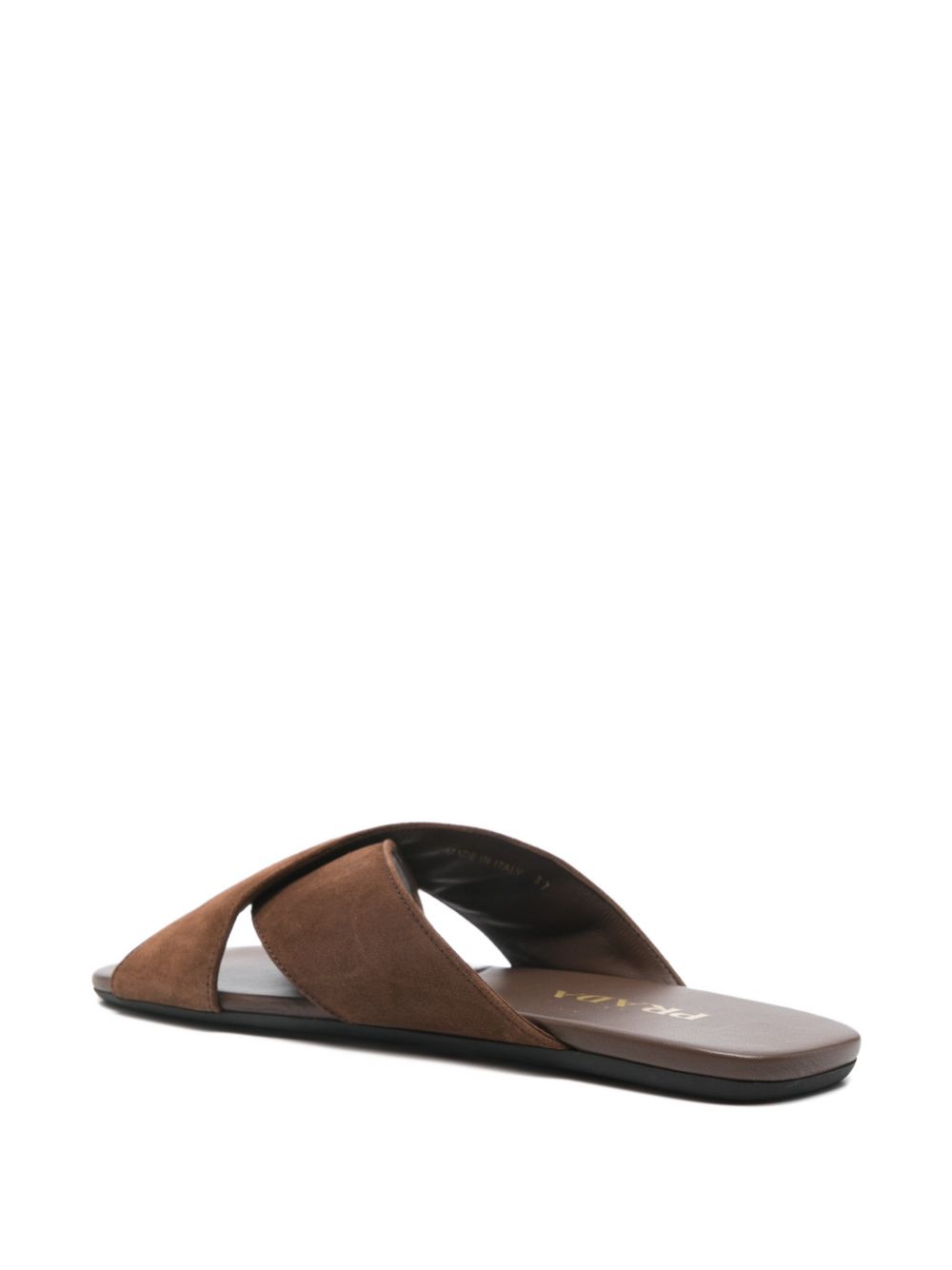 Prada Women Suede Leather Flat Sandals PRADA