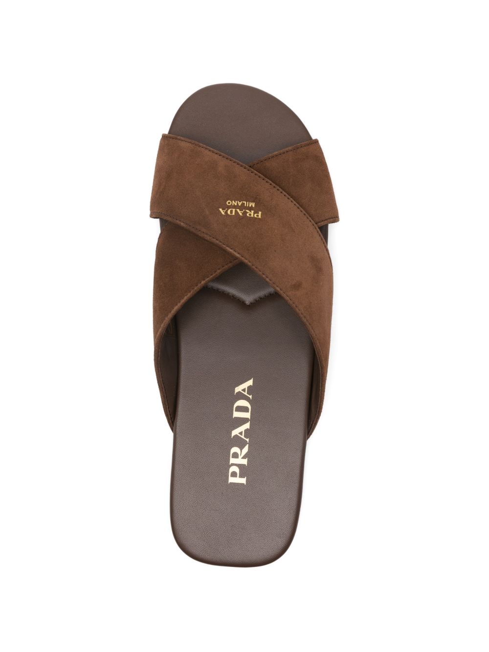 Prada Women Suede Leather Flat Sandals PRADA