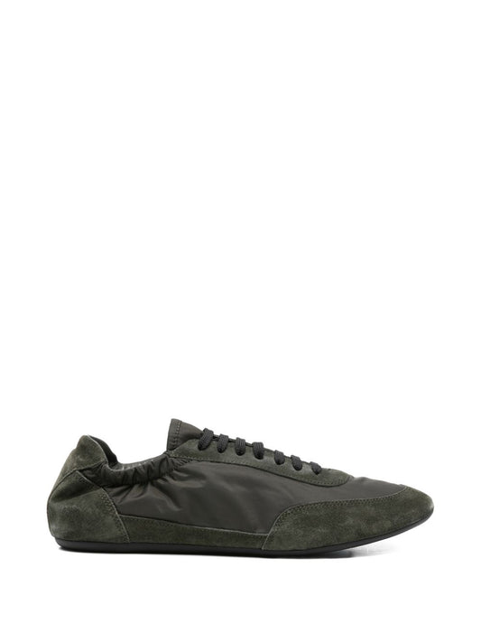 Prada Men Collapse Re-Nylon And Suede Sneakers PRADA