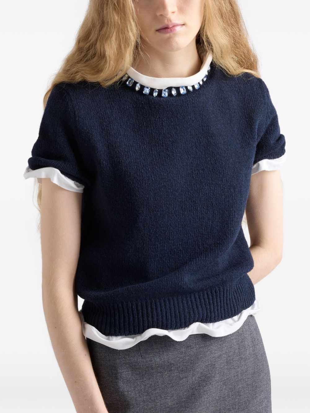 Prada Women Cashmere Crewneck Sweater