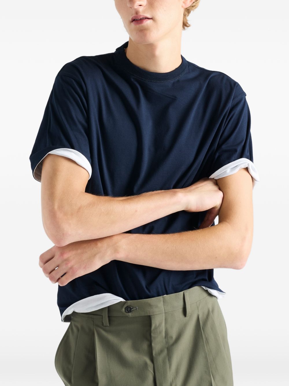 Prada Men Reversible Cotton T-Shirt PRADA