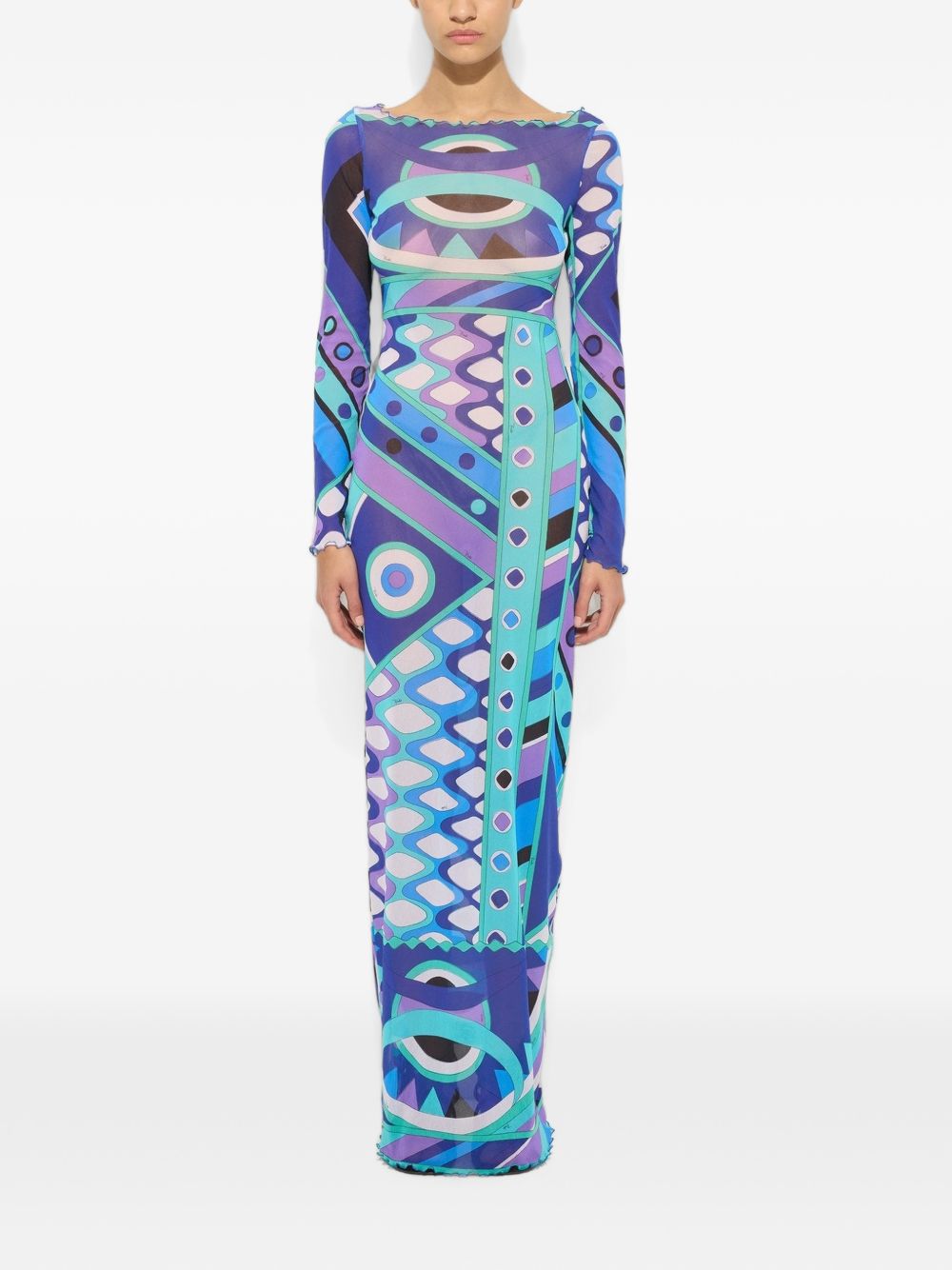 Pucci Women Printed Tulle Long Dress PUCCI