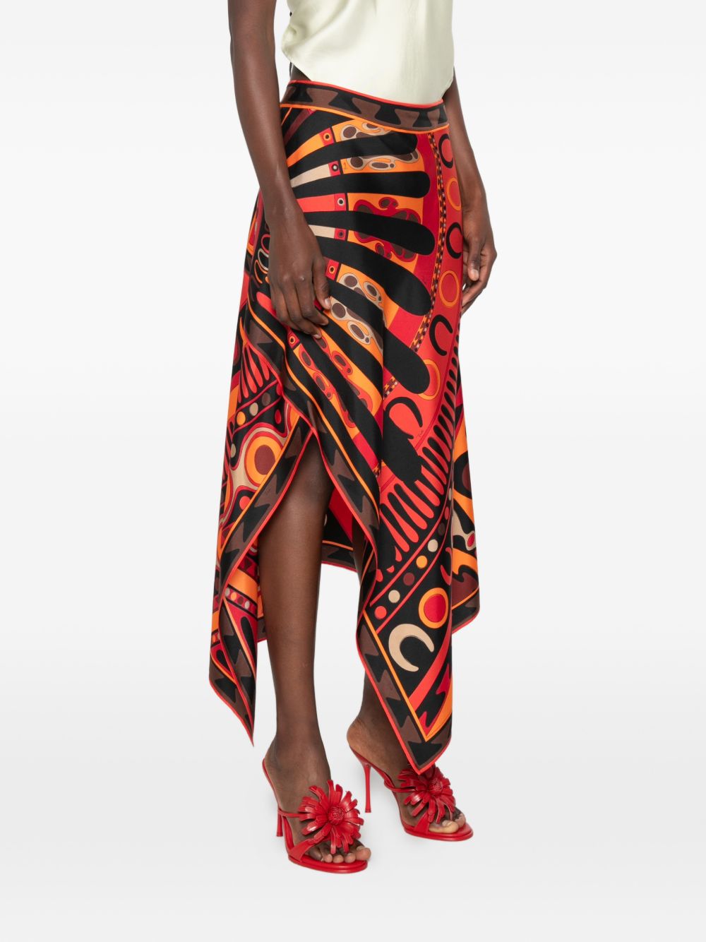 Pucci Women Printed Silk Skirt