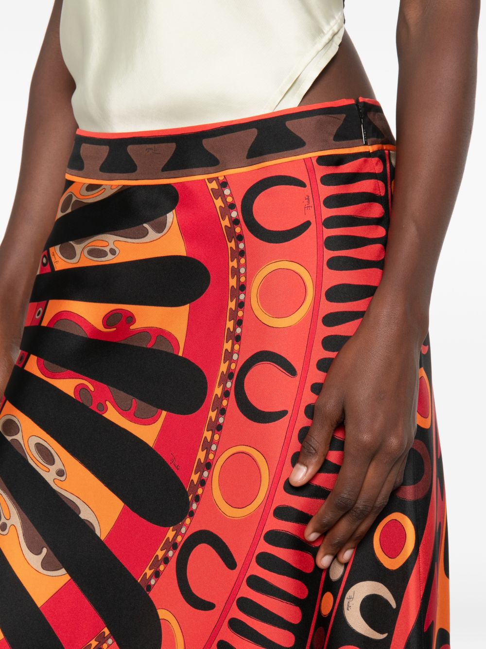 Pucci Women Printed Silk Skirt