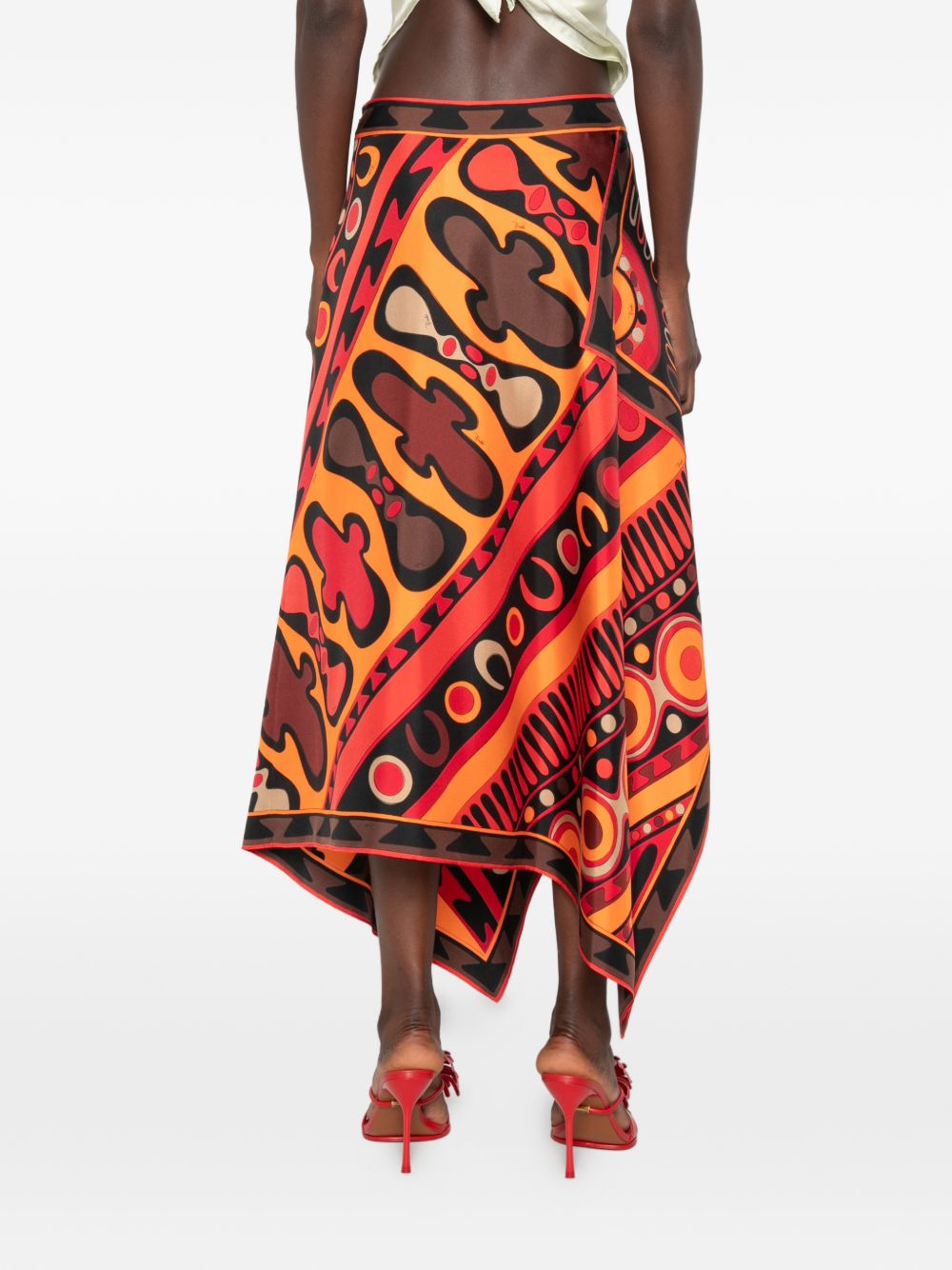 Pucci Women Printed Silk Skirt
