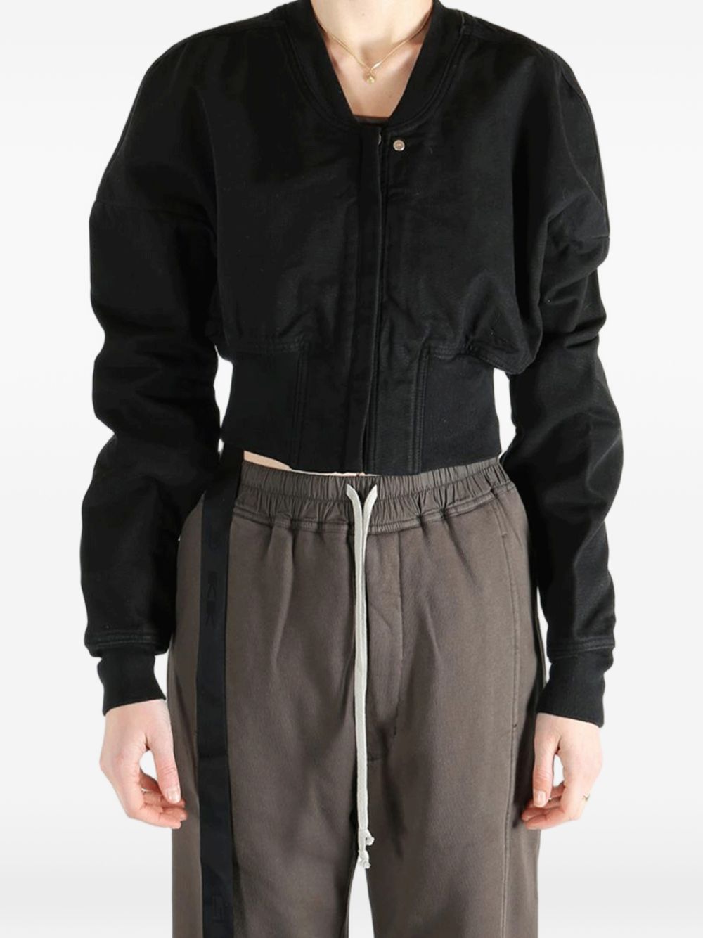 Rick Owens Drkshdw Women Cotton Cropped Bomber Jacket RICK OWENS