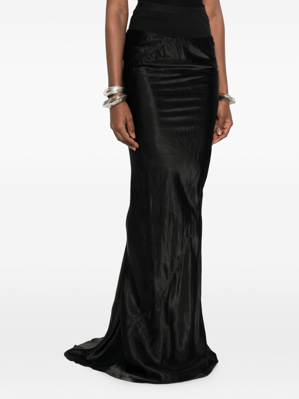 Rick Owens Women Rucked Long Skirt RICK OWENS