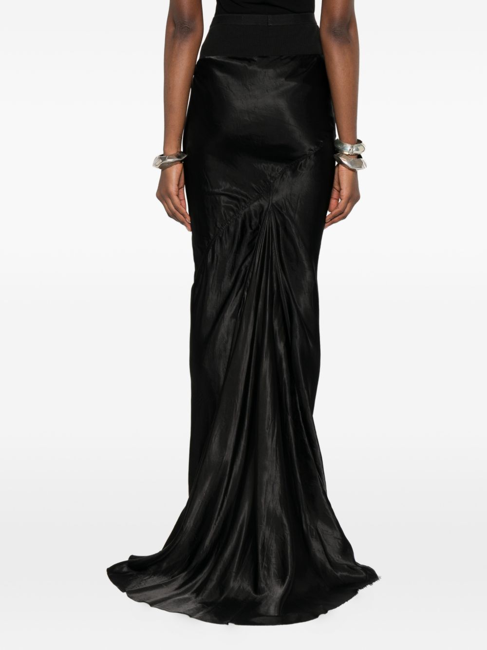 Rick Owens Women Rucked Long Skirt RICK OWENS