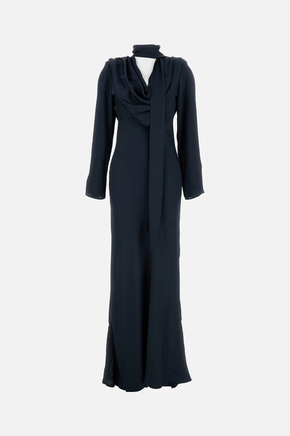 Rotate Women Long Draped Satin Dress ROTATE