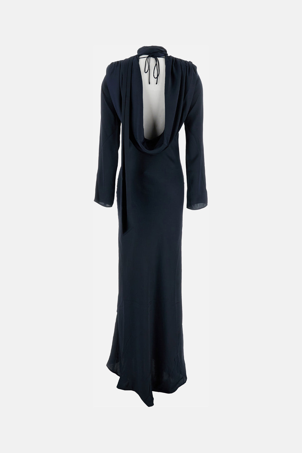 Rotate Women Long Draped Satin Dress ROTATE