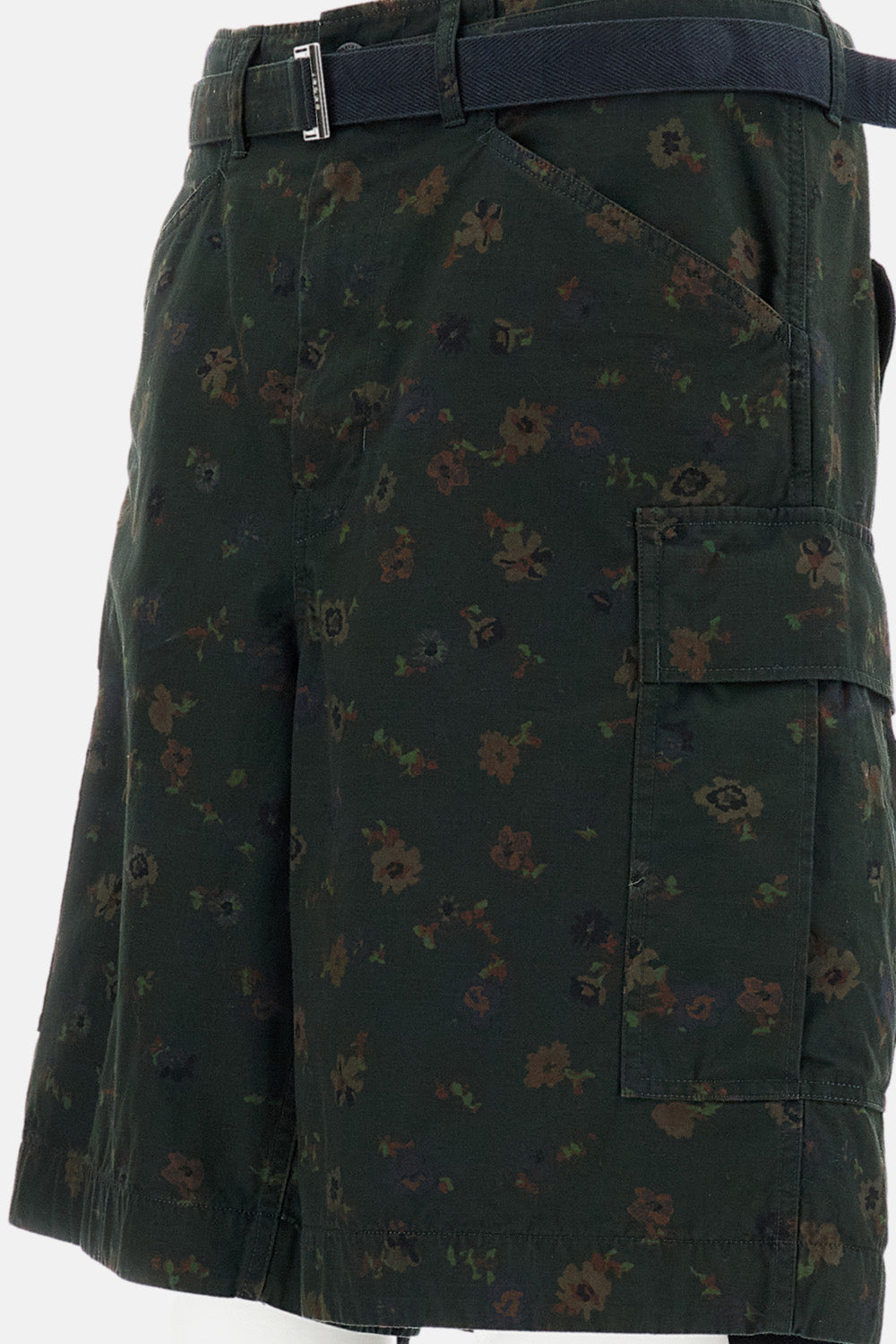 Sacai Men Floral Cotton Print Shorts SACAI