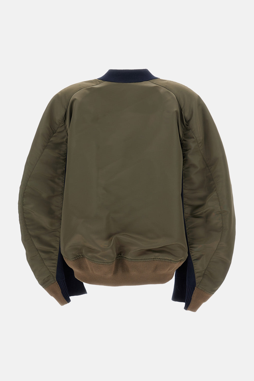 Sacai Women Nylon Twill X Knit Cardigan SACAI