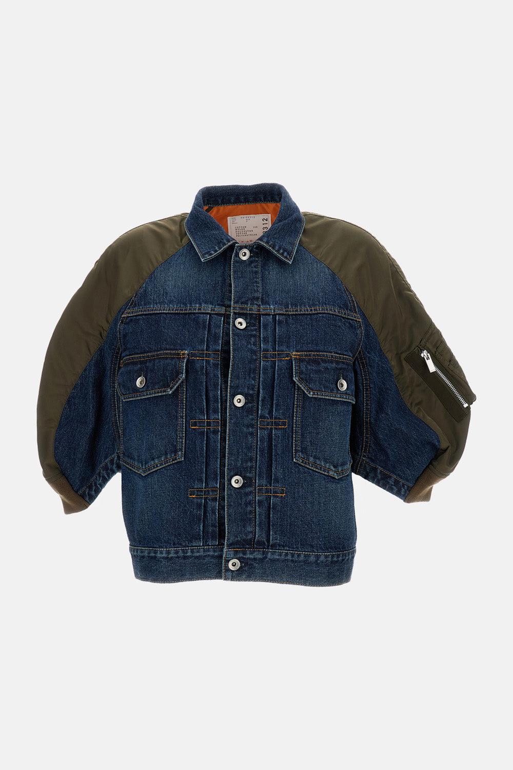 Sacai Women Denim X Nylon Twill Jacket SACAI