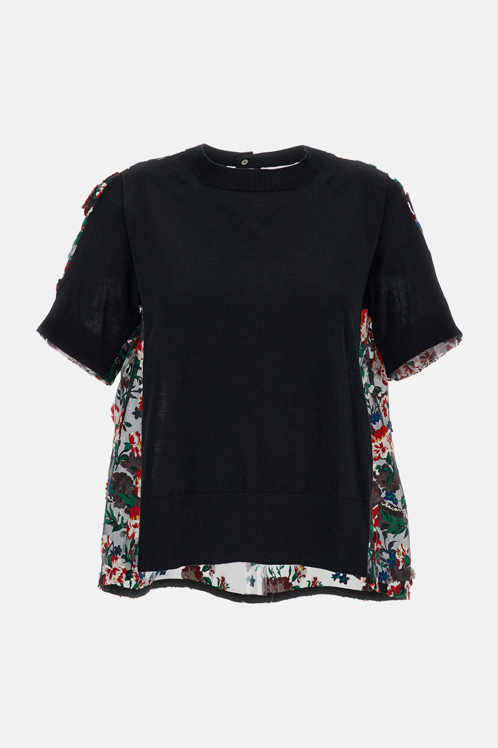 Sacai Women Short-Sleeve Top With Embroidery SACAI