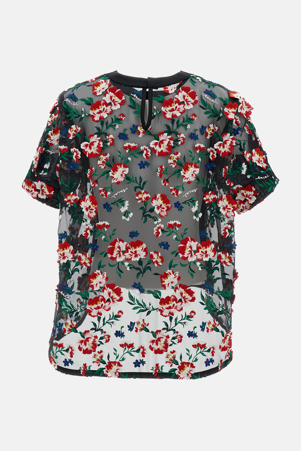 Sacai Women Short-Sleeve Top With Embroidery SACAI