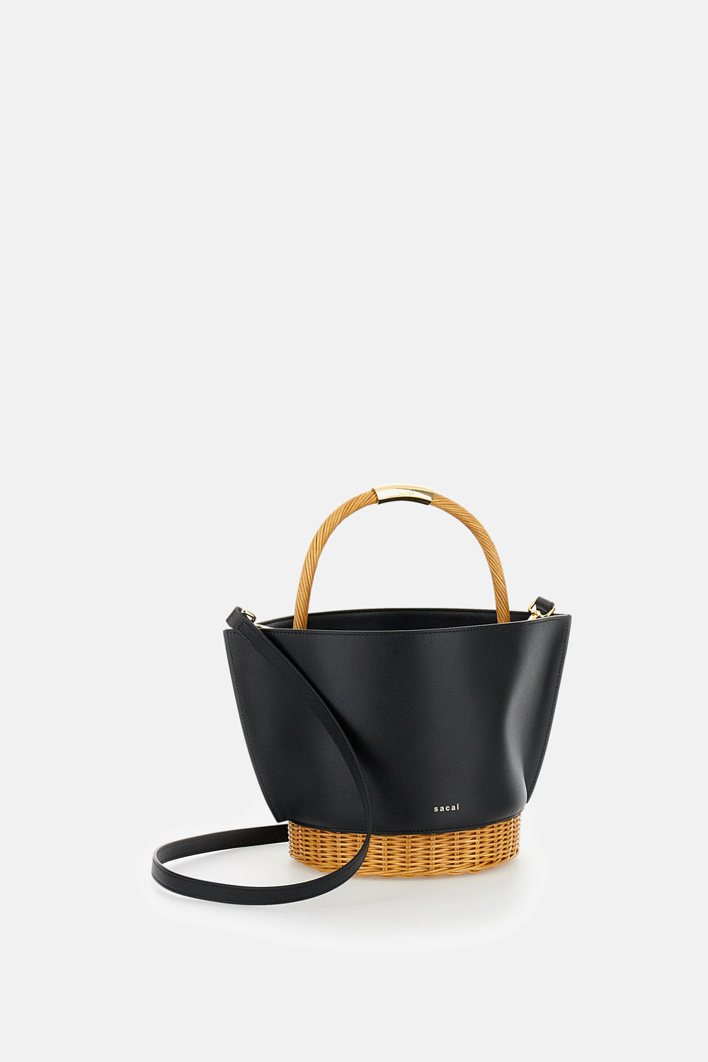 Sacai Women Medium Leather Bucket Bag SACAI
