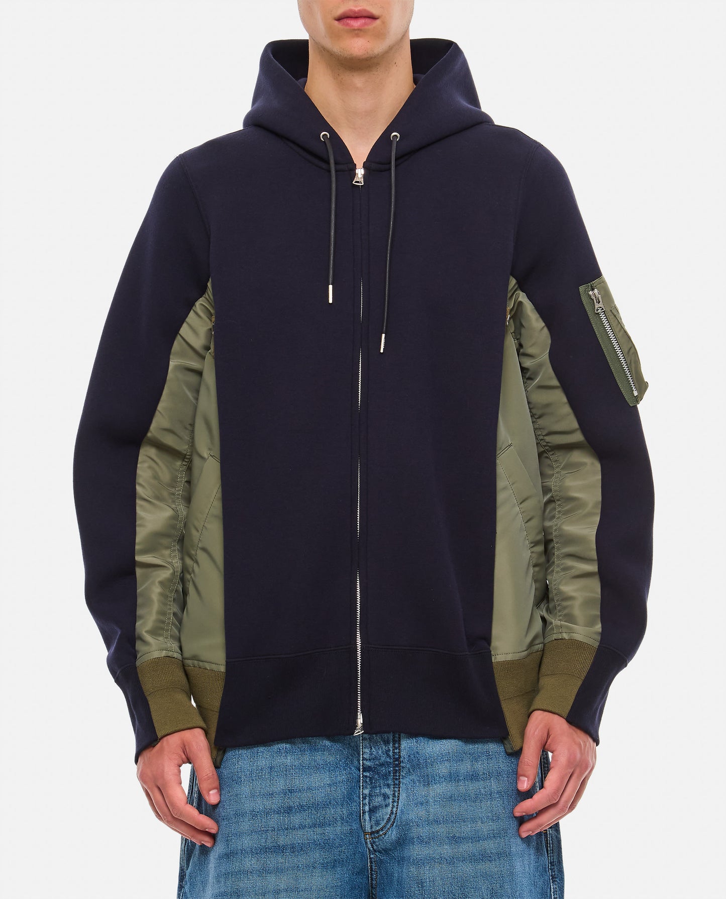 Sacai Men Sponge Sweat X Nylon Twill Hoodie SACAI