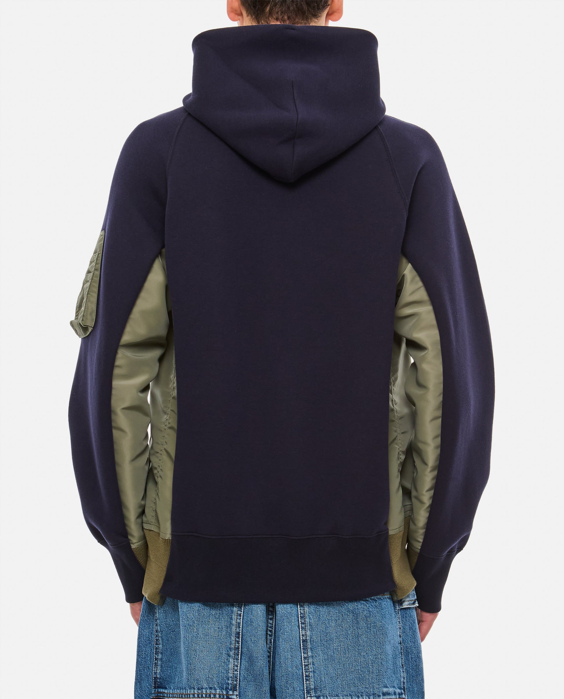 Sacai Men Sponge Sweat X Nylon Twill Hoodie SACAI
