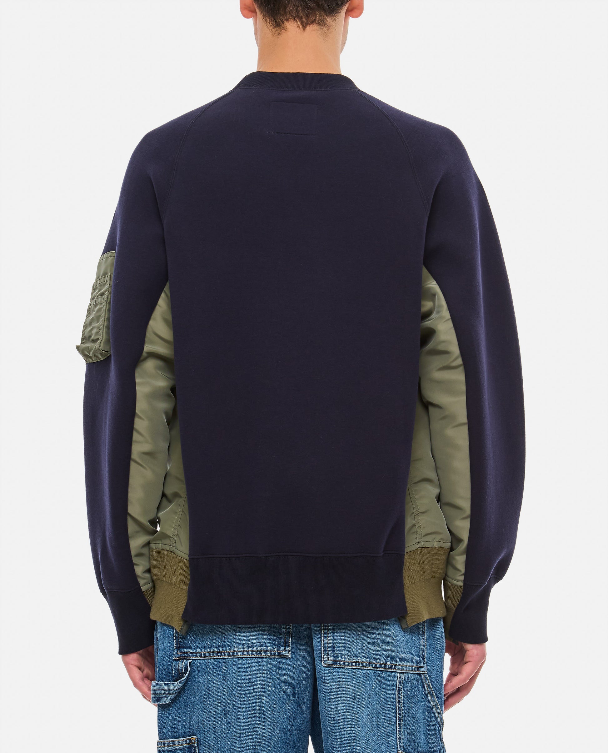 Sacai Men Sponge Sweat X Nylon Twill Pullover SACAI