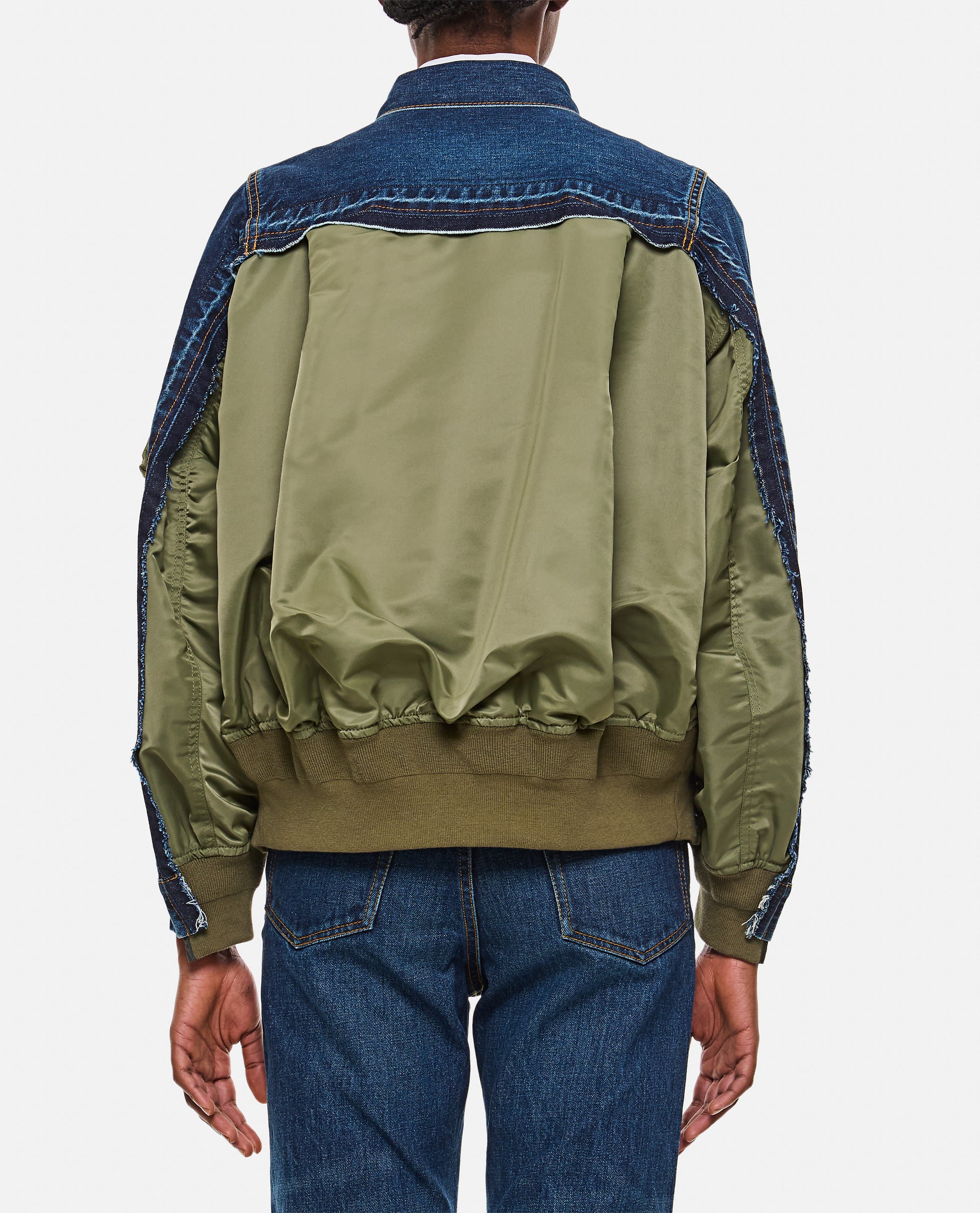 Sacai Women Denim X Nylon Twill Jacket SACAI
