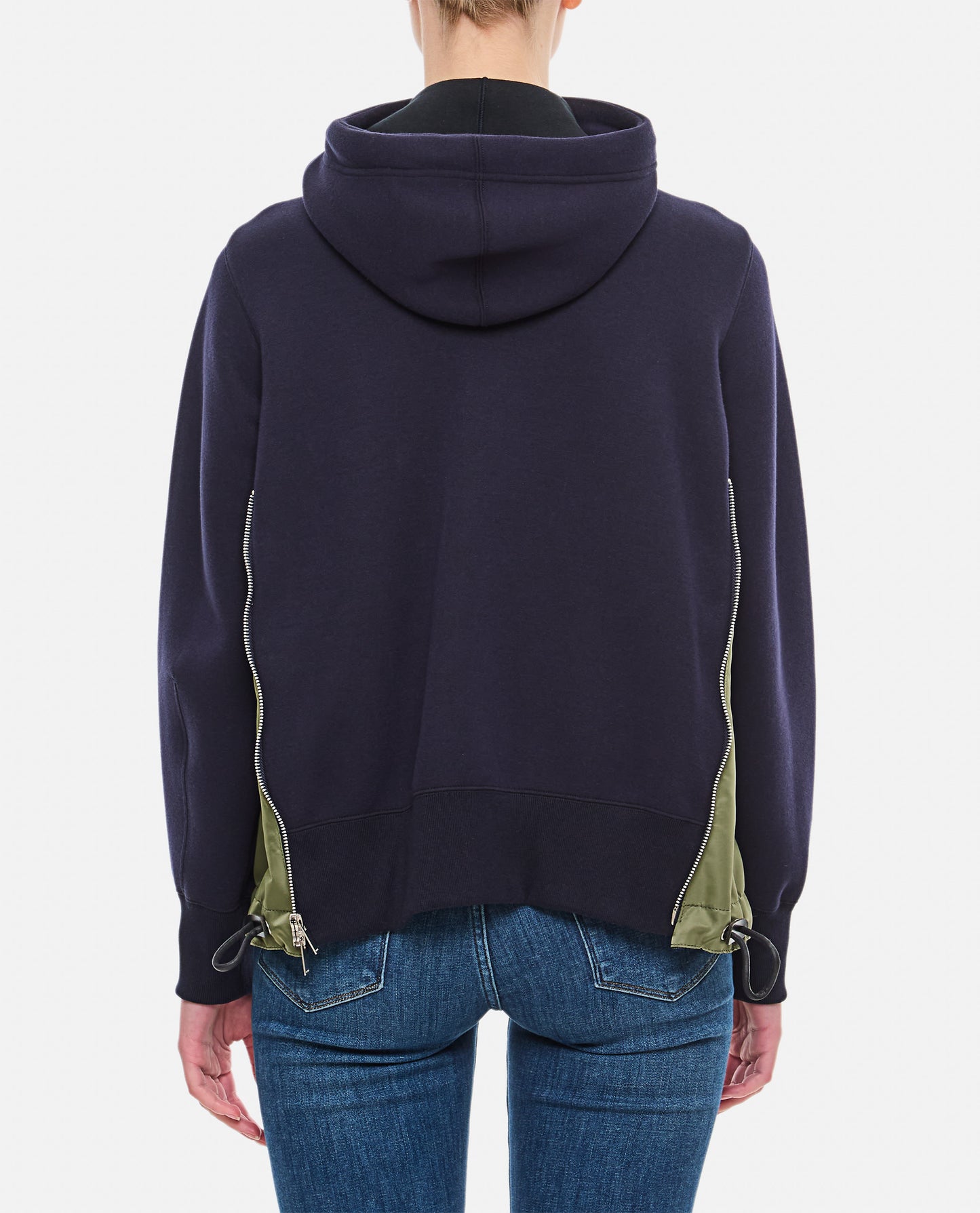 Sacai Women Sponge Sweat X Nylon Twill Hoodie SACAI