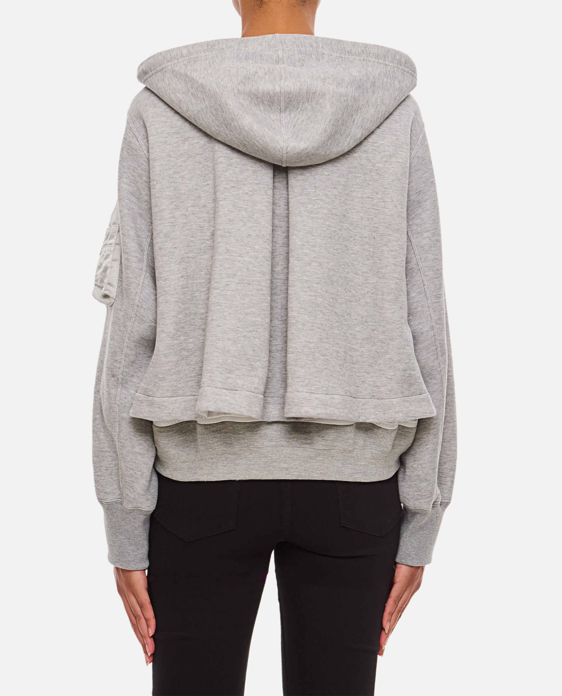 Sacai Women Sponge Sweat X Nylon Twill Hoodie SACAI