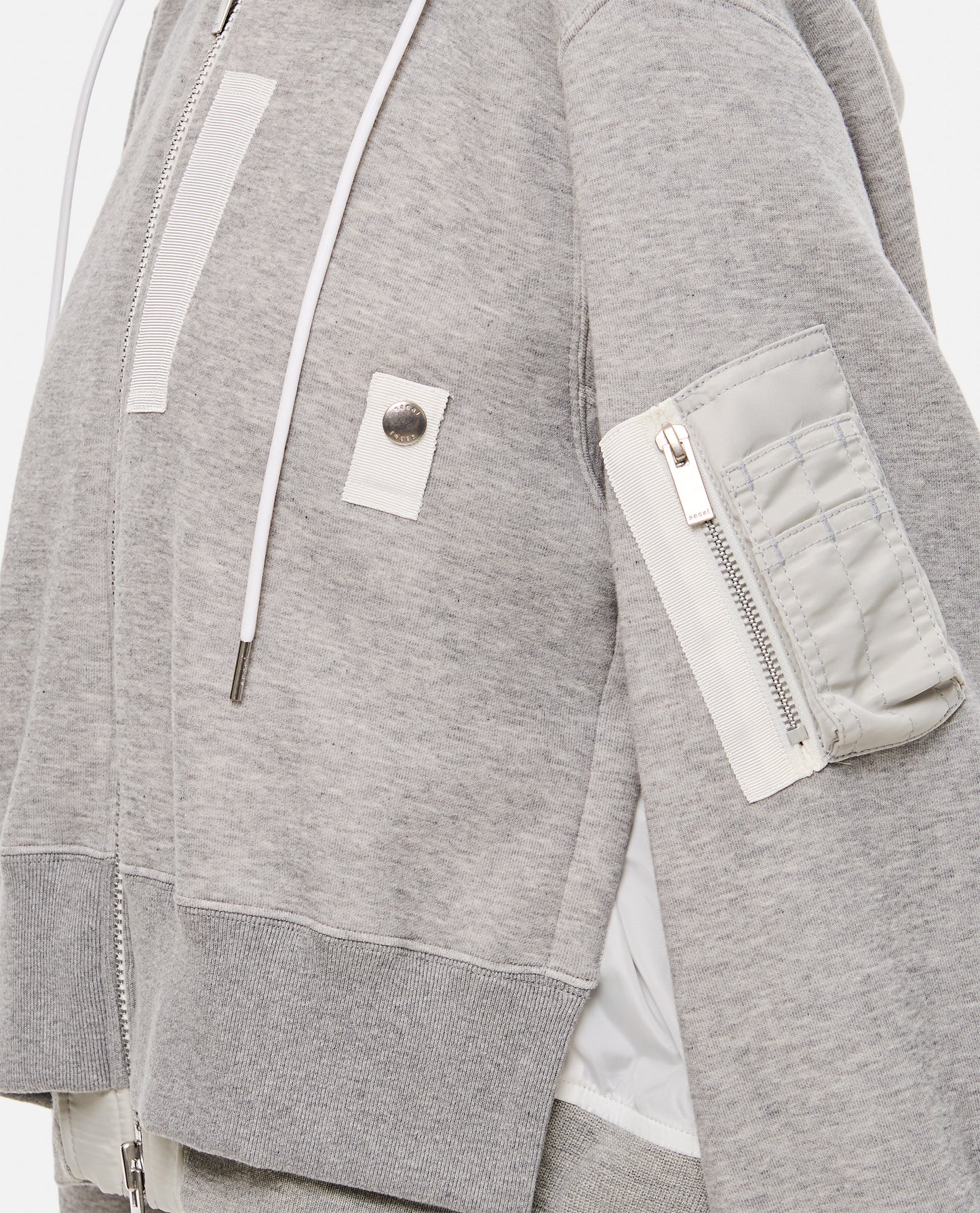 Sacai Women Sponge Sweat X Nylon Twill Hoodie SACAI