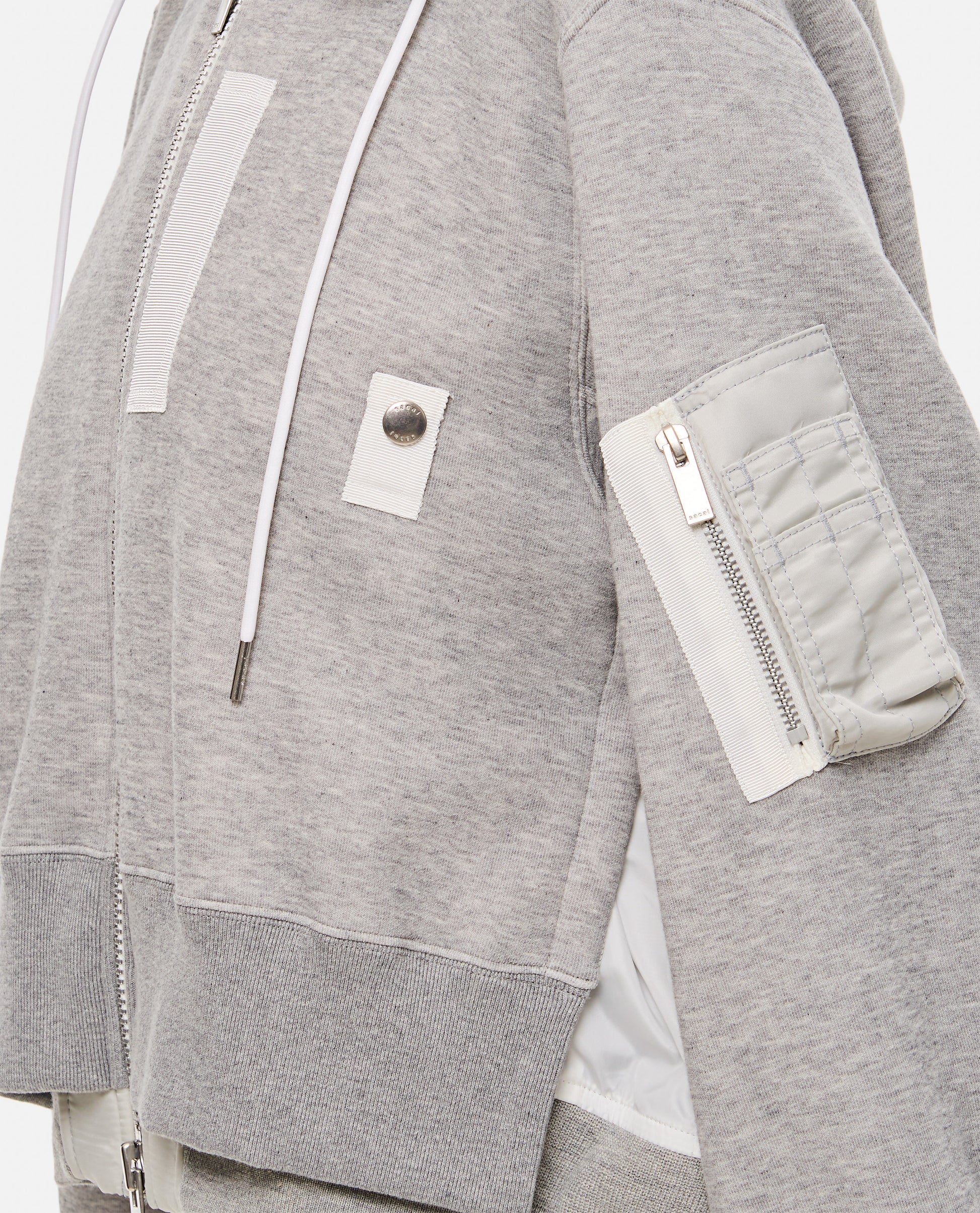 Sacai Women Sponge Sweat X Nylon Twill Hoodie SACAI