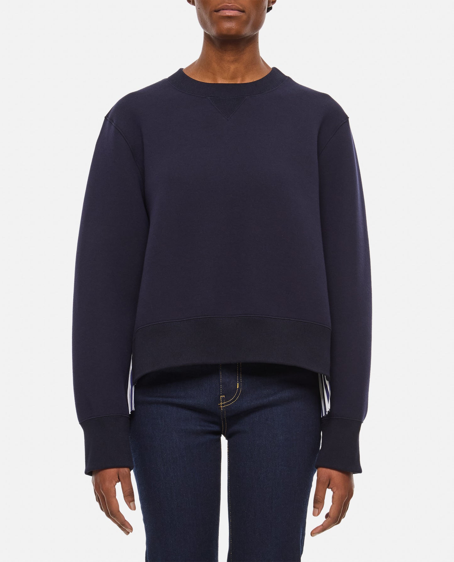 Sacai Women Sweatshirt With Pleated Fabric Back SACAI