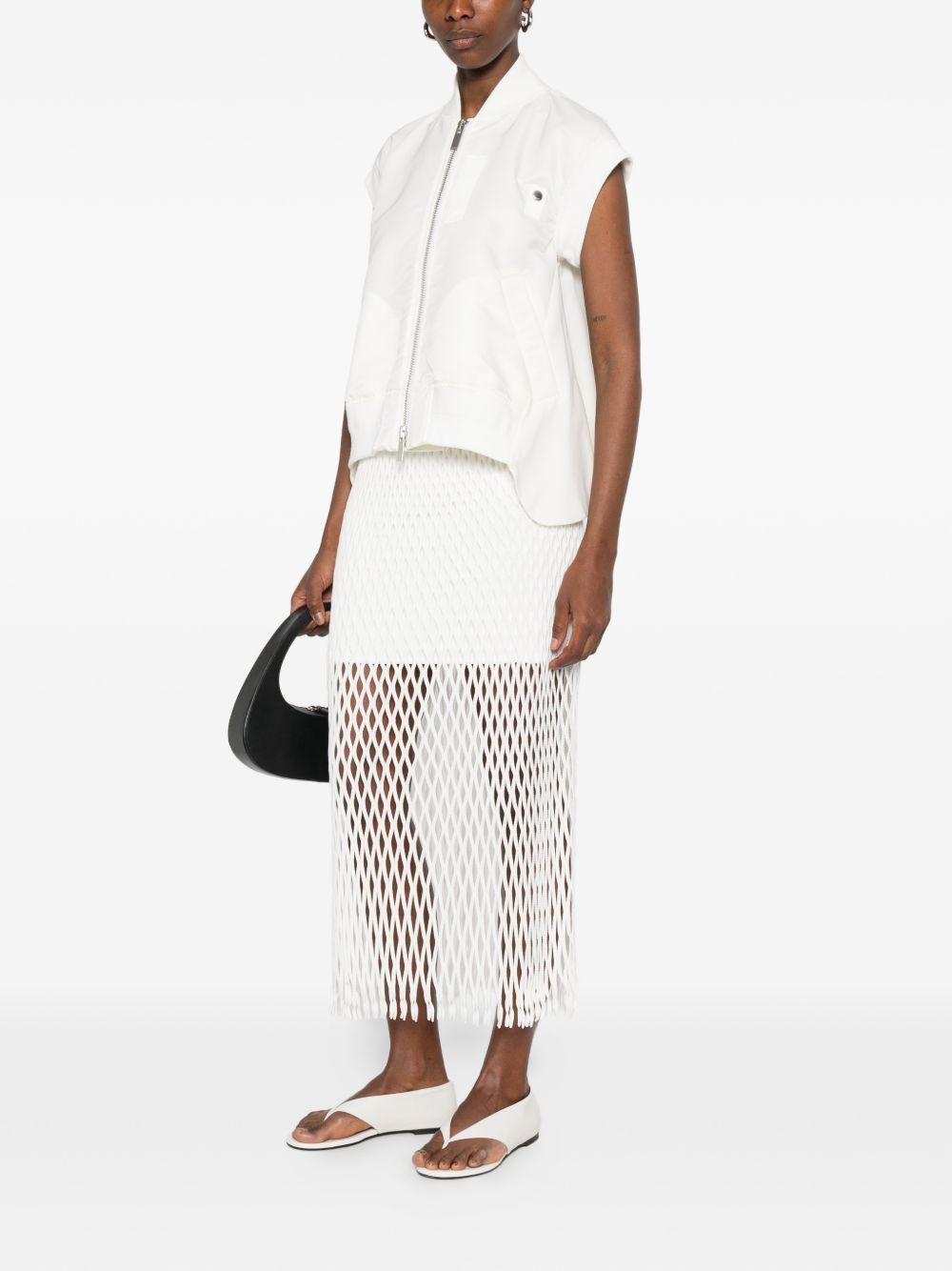 Sacai Women Wool And Nylon Vest SACAI